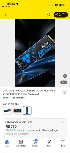 Ssd Netac Nv3000 500gb, tem conversa no preço