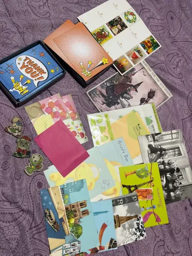 Lote de papéis de carta e cartões 