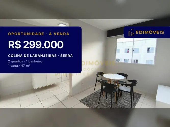 Seu novo lar: Apartamento 2 quartos na Colina de Laranjeiras, venha conhecer!