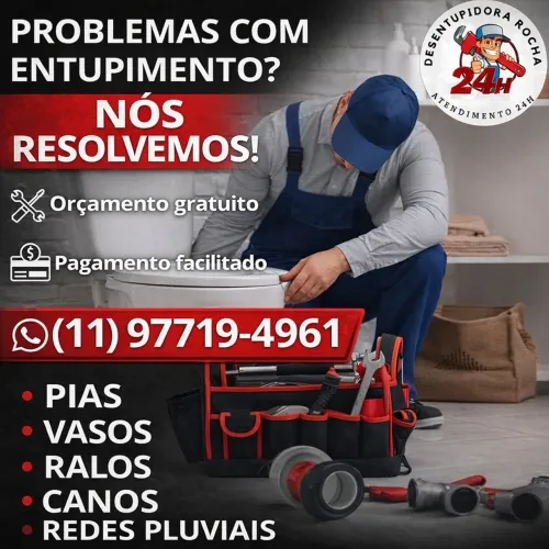 Desentupidora na zona leste 24horas