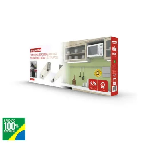 Suporte para forno microondas, purificador, multiuso cor branco Brasforma SBR 5.0
