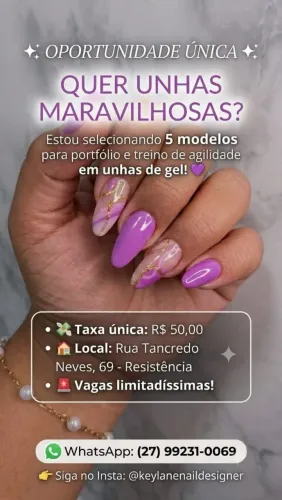 Preciso de modelo pra aplicação de unha em gel
