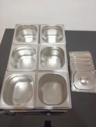 Rechaud Banho Maria Zepper 6 Cubas Inox - Profissional Seminovo