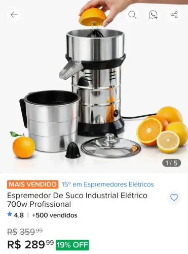 Espremedor de laranjas profissional