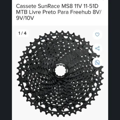 Cassete sunrace 11V 11x51 + corrente