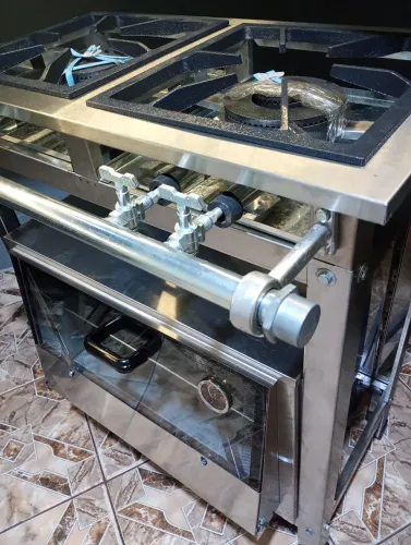 FOGÃO INDUSTRIAL DE 02 BOCAS COM FORNO NOVO LACRADO DIRETO DA FÁBRICA