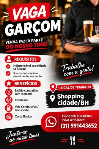 Vaga garçom
