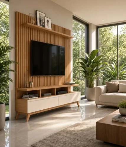 Conjunto Painel Ripado Classic Com Rack Vivare (NOVO A PRONTA ENTREGA)