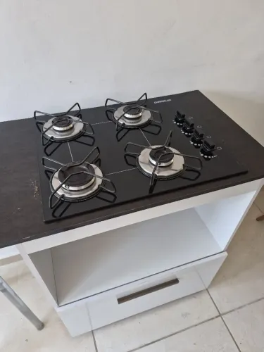 FOGÃO COOKTOP CHAMALUX COM ARMARIO EMBUTIDO E ESPAÇO PARA FORNO ELETRICO