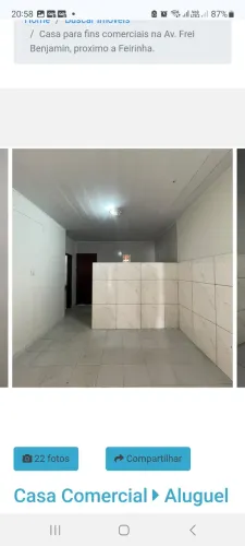 ALUGA-SE CASA PARA FINS COMERCIAIS LOCALIZADA AV FREI BENJAMIM BAIRRO BRASIL, CASA AMPLA