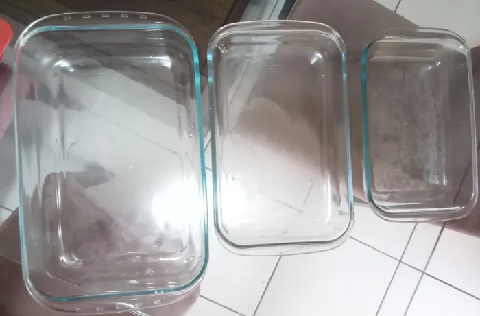 Kit 3 pirex de vidro