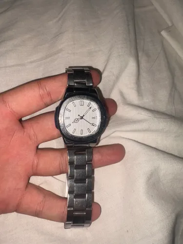 Relógio de pulso prata masculino 