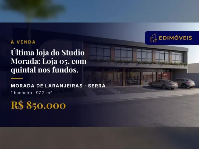 Investimento em Morada de Laranjeiras: Loja 05 com lavabo adaptado