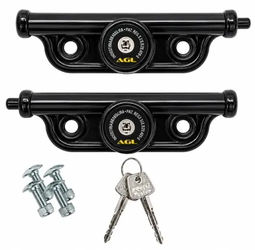Fechadura Para Porta Basculante AGL Porta Aço Trava Lateral