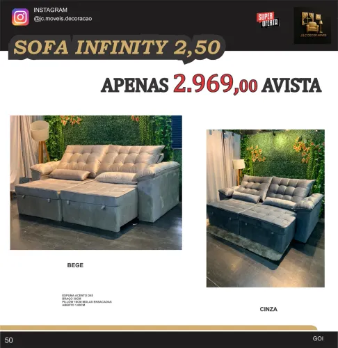 SOFÁ INFINITY RETRATIL E RECLINÁVEL 6