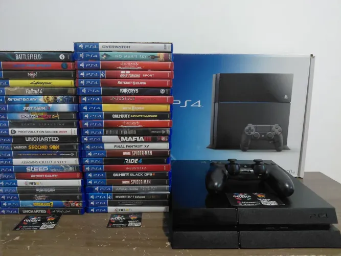 PS4 COM 2 JOGOS A ESCOLHA + CONTROLE ORIGINAL COM GARANTIA