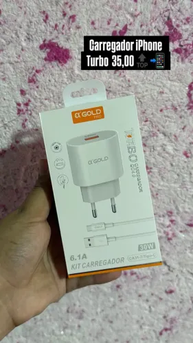 Carregador turbo iPhone modelo novo e antigo 