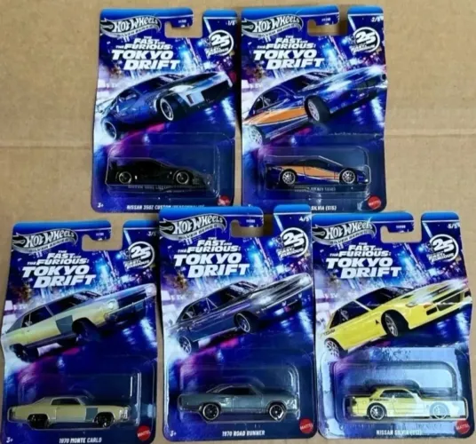 Hotwheels Kit 5 UNI Fast&FURIOUS Tokyo