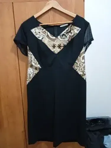 Vestido G Program preto com renda