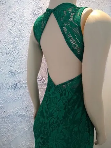 Vestido de festa Verde bandeira
