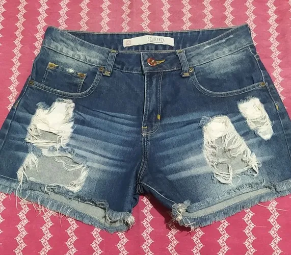 Shorts Jeans Cintura Alta