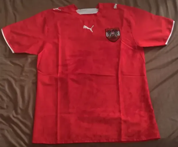 Camisa Seleção Áustria 2004-06 vermelha tamanho M