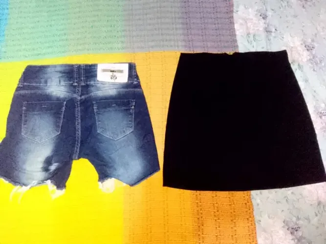 SAIA E SHORT. N°36. FEMININO.