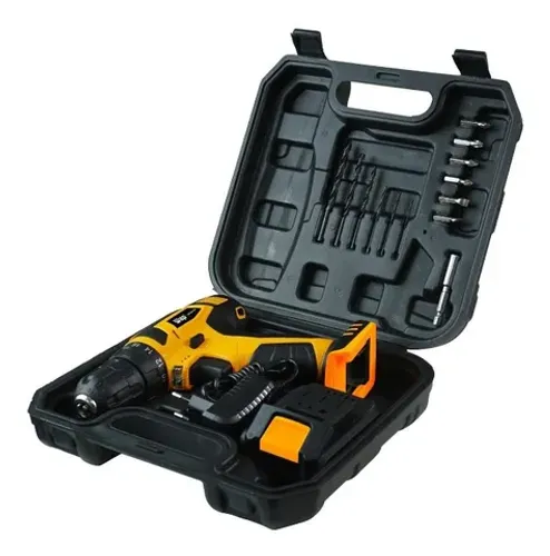 Parafusadeira Furadeira Profissional Wap sem fio 12V com Maleta e 14 acessórios Bivolt