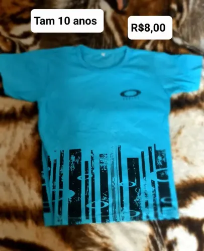 Camiseta Infantil Oakley - Tamanho 10 Anos