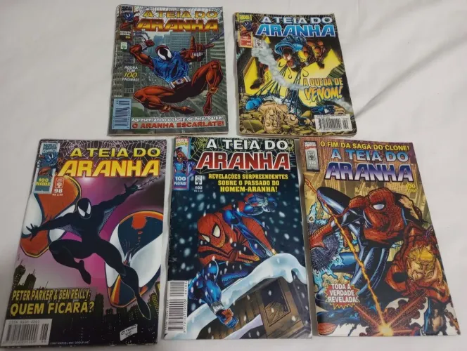 Homem-Aranha -- 5 revistas A Teia do Aranha - A Saga do Clone