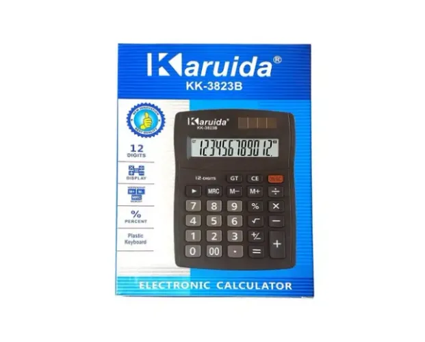 Calculadora De Mesa Balcão Loja 12 Digitos Grande Kk-3823b