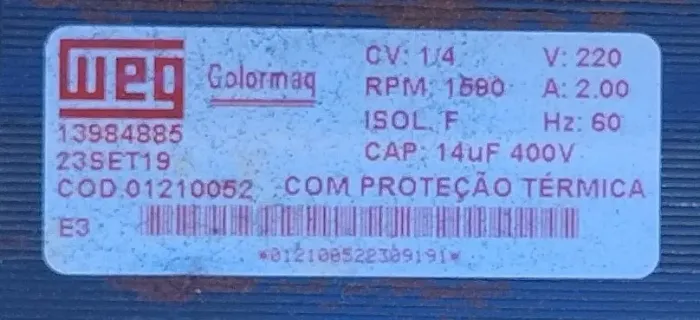 Motor Lavadora Colormaq Lca11/12/15 Completo Original 220v