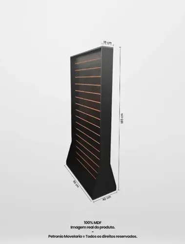painel canaletado preto