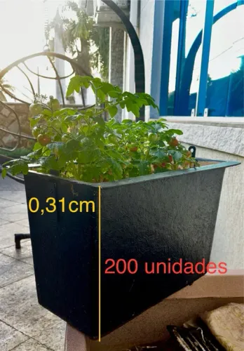 Jardineira em Fibra c/ manta Bidin e argila expandida para drenagem