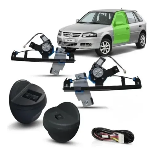 Kit Vidro Elétrico 2 Portas Dianteiras para o Gol G2 - G3 - G4 com 2 ou 4 Portas