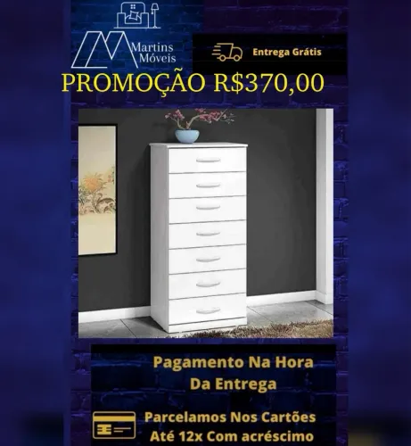 GRANDE PROMOÇÃO CÔMODA 07 GAVETAS EVIDÊNCIA ENTREGA GRÁTIS ACEITA CARTÃO 