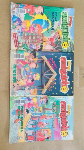 Lote 3 Revistas Nosso Amiguinho 1996 Kit Gibis Histórias e Atividades Globo Abril Panini