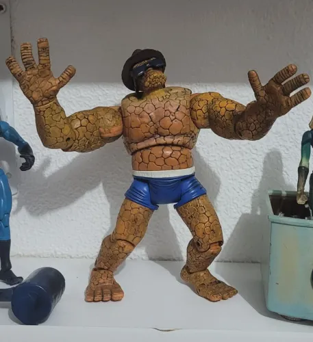 Boneco original toybiz coisa quarteto fantástico the thing homem pedra action figure 