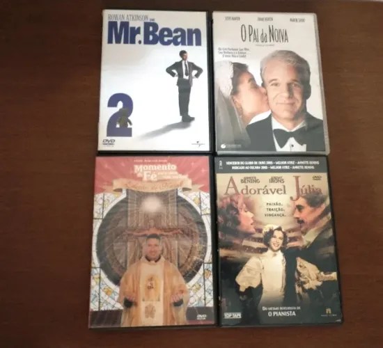 Lote 4 filmes DVD originais ms Bean, o pai da noiva,Adoravel Julia e Padre marcelo