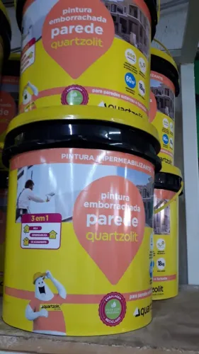 Pintura impermeabilizante Quartzolit -3 em 1 balde 18kg rende até 60m² a vista 199,90