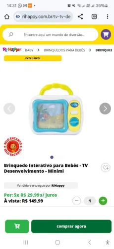 Brinquedo Interativo para Bebês - TV Minimi