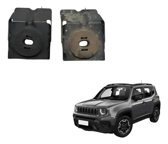 Par Suporte Radiador Jeep Renegade 2021 Preto