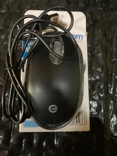 Mouse USB Óptico Exbom MS-9 - 1000 DPI, LED, com fio, ótimo estado