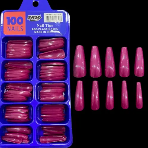 Kit 300 Unhas Tips Postiça Bailarina Realista várias cores