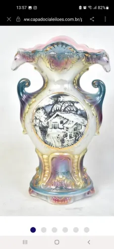 Floreiro de porcelana