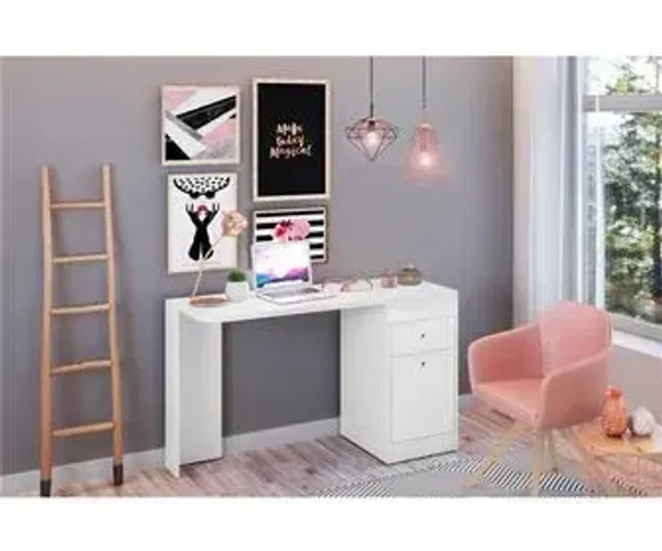 Penteadeira e Escrivaninha com 2 portas e 1 Gaveta (ENTREGAS EM ATÉ 24h)