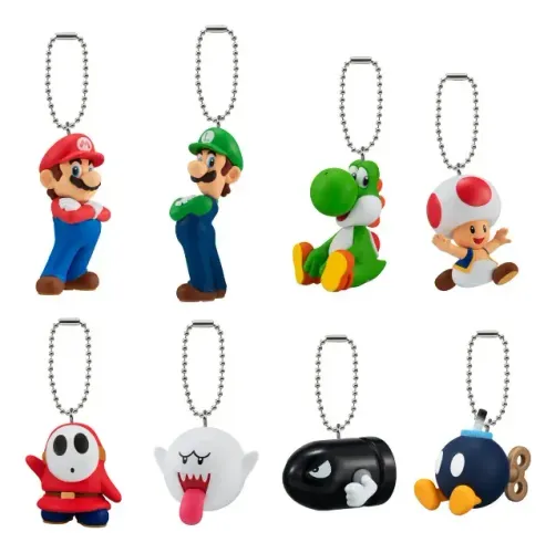 [1 chaveiro aleatório] Chaveiro Super Mario Bros original Premium Bandai Japão