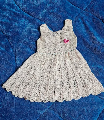 Vestido crochê 2 a 3 anos