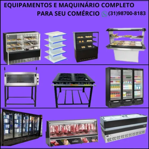 Mobiliário comercial ( Forno industrial,Refrigerador, Cervejeira para açougues e padarias.