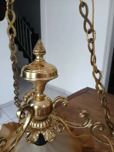 Lustre de bronze antigo retro